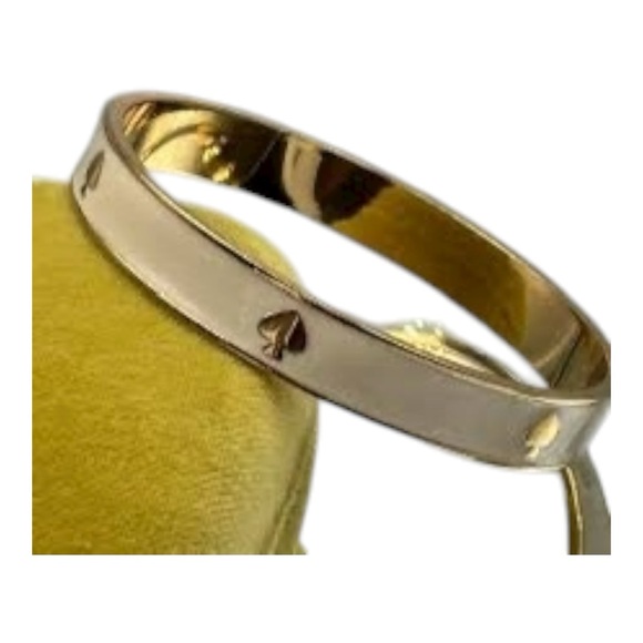 Kate Spade Gold Tone Spade Bangle Bracelet Minimalist Designer Stackable - Picture 1 of 4